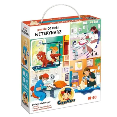 CzuCzu, Co robi weterynarz, puzzle, 60 elementów