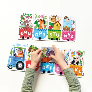 CzuCzu, Literkowy traktor, puzzle, 18 elementów, dla dzieci 3+