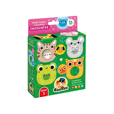 CzuCzu, Moje puzzle z dziurką, Zwierzątka, pierwsze układanki, 12m+