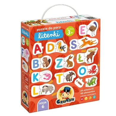 CzuCzu, Puzzle do pary, Literki, dla dzieci 3+, nauka liter