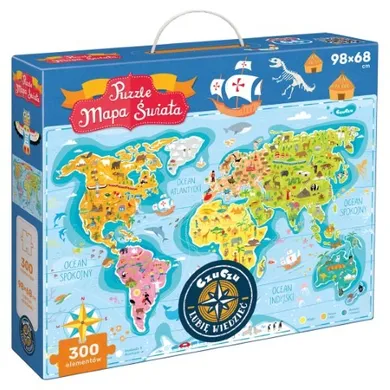 CzuCzu, Puzzlove, Mapa Świata, puzzle, 300 elementów