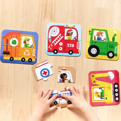 CzuCzu, Układam pojazdy, puzzle, 4 elementy, 2+