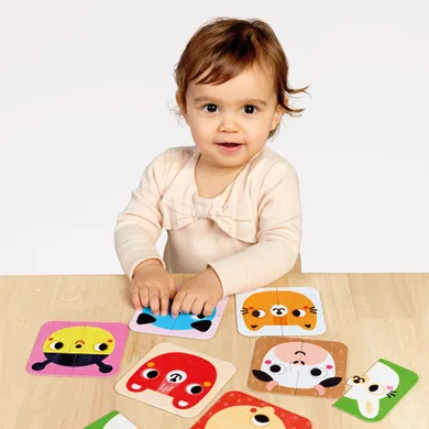 CzuCzu, Układam połówki, Buzie, pierwsze puzzle, dwuelementowe, dla dzieci 15m+