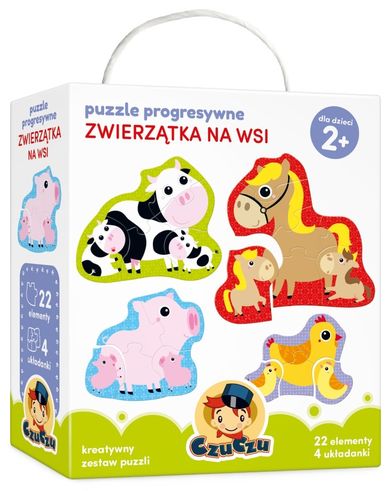 CzuCzu, Zwierzątka na wsi, puzzle progresywne