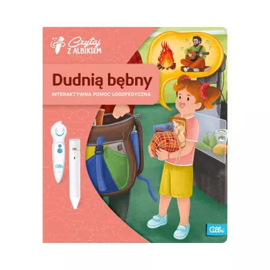 Czytaj z Albikiem. Dudnią bębny. Interaktywna pomoc logopedyczna 3+