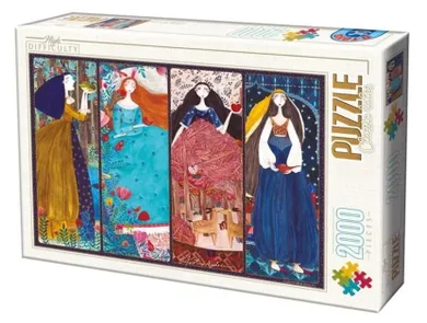 D-Toys, Andrea Kurti, Cztery księżniczki, puzzle, 2000 elementów