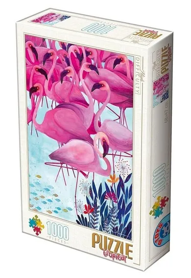 D-Toys, Andrea Kurti, Flamingi, puzzle, 1000 elementów