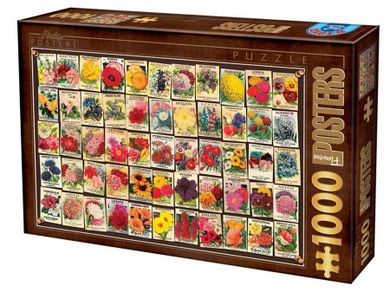 D-Toys, Kwiaty, puzzle, 1000 elementów
