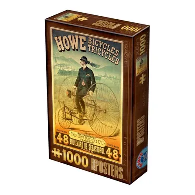 D-Toys, Stare plakaty, Fabryka rowerów Howe, puzzle, 1000 elementów