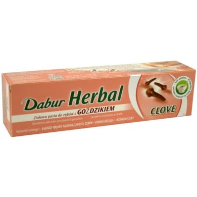 Dabur Herbal, Toothpaste With Clove, pasta do zębów z goździkiem bez fluoru, 100 ml