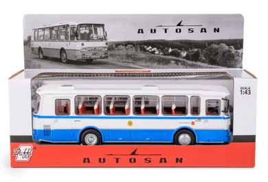 Daffi, Kolekcja Polskiej Motoryzacji, Autosan H9-20, autobus PKS, model pojazdu, 1:43, niebiesko-biały