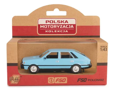 Daffi, Kolekcja Polskiej Motoryzacji, FSO Polonez, pojazd, model metalowy, niebieski, 1:43