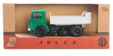 Daffi, Kolekcja Polskiej Motoryzacji, Jelcz 317, wywrotka, pojazd, model metalowy, 1:43, zielony