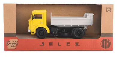 Daffi, Kolekcja Polskiej Motoryzacji, Jelcz 317, wywrotka, pojazd, model metalowy, 1:43, żółty