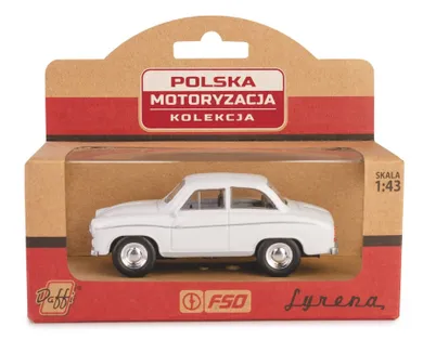 Daffi, Kolekcja Polskiej Motoryzacji, Syrena 104, pojazd, model metalowy, biały, 1:43