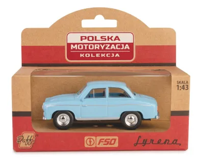 Daffi, Kolekcja Polskiej Motoryzacji, Syrena 104, pojazd, model metalowy, niebieski, 1:43