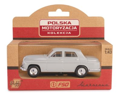 Daffi, Kolekcja Polskiej Motoryzacji, Warszawa 223, pojazd, model metalowy, popielaty, 1:43