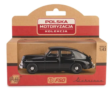 Daffi, Kolekcja Polskiej Motoryzacji, Warszawa M20, pojazd, model metalowy, 1:43, czarny