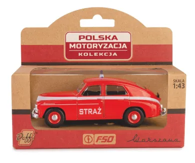 Daffi, Kolekcja Polskiej Motoryzacji, Warszawa M20 Straż, pojazd, model metalowy, 1:43