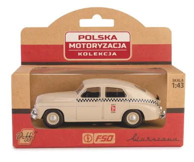 Daffi, Kolekcja Polskiej Motoryzacji, Warszawa M20 Taxi, pojazd, model metalowy, 1:43