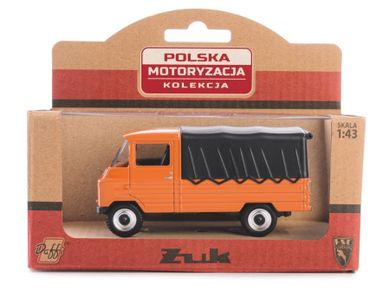 Daffi, Kolekcja Polskiej Motoryzacji, Żuk, pojazd, model metalowy, 1:43, brązowy