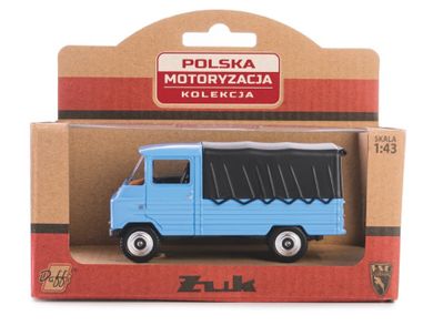 Daffi, Kolekcja Polskiej Motoryzacji, Żuk, pojazd, model metalowy, 1:43, niebieski