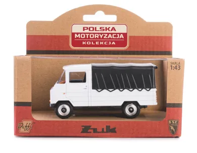 Daffi, Kolekcja Polskiej Motoryzacji, Żuk, pojazd, model metalowy, biały, 1:43