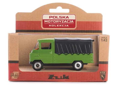 Daffi, Kolekcja Polskiej Motoryzacji, Żuk, pojazd, model metalowy, zielony, 1:43
