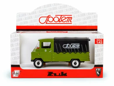 Daffi, Kolekcja Polskiej Motoryzacji, Żuk Społem, pojazd, model metalowy, zielony, 1:43