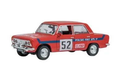 Daffi, Kolekcja PRL, Fiat 125p Rally, pojazd, model metalowy, 1:43, czerwony