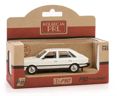 Daffi, Kolekcja PRL, FSO Polonez, pojazd, model metalowy, 1:43, biały