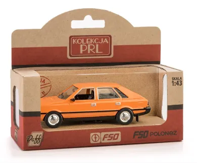 Daffi, Kolekcja PRL, FSO Polonez, pojazd, model metalowy, 1:43, pomarańczowy
