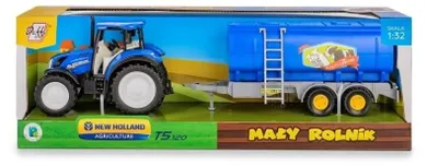 Daffi, Mały rolnik, New Holland T5, traktor z cysterną na mleko, 1:32