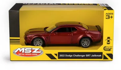 Daffi, MSZ, 2022 Dodge Challenger SRT Jailbreak, pojazd, model metalowy, czerwony, 5"