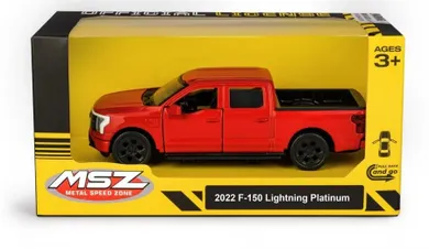Daffi, MSZ, 2022 Ford F-150 Lightning Platinum, pojazd, model metalowy, czerwony, 5"