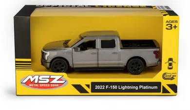 Daffi, MSZ, 2022 Ford F-150 Lightning Platinum, pojazd, model metalowy, szary, 5"