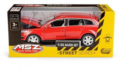 Daffi, MSZ, Audi Q7, pojazd, model metalowy, czerwony, 1:32