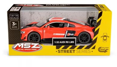 Daffi, MSZ, AUDI R8 LMS, pojazd, model metalowy, czerwony, 1:32