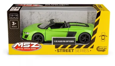 Daffi, MSZ, Audi R8 Spyder, pojazd, model metalowy, zielony, 1:32