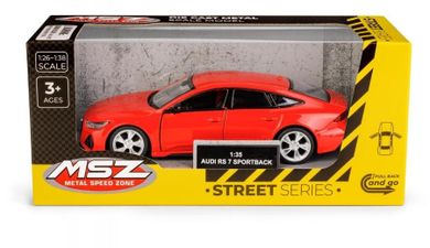 Daffi, MSZ, Audi RS 7 Sportback, pojazd, model metalowy, czerwony, 1:35