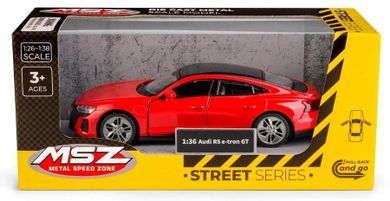 Daffi, MSZ, Audi RS E-Tron GT, pojazd, model metalowy, czerwony, 1:36