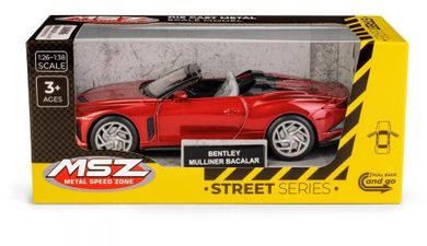 Daffi, MSZ, Bentley Mulliner Bacalar, pojazd, model metalowy, czerwony, 1:32
