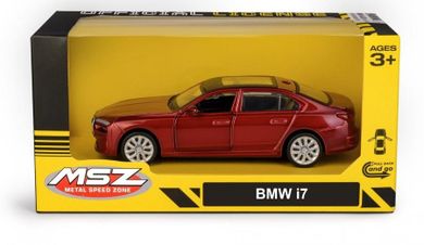 Daffi, MSZ, BMW i7, pojazd, model metalowy, czerwony, 5"
