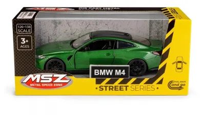 Daffi, MSZ, BMW M4, pojazd, model metalowy, zielony, 1:32