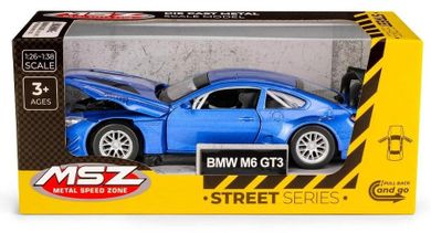 Daffi, MSZ, BMW M6 GT3, pojazd, model metalowy, niebieski, 1:32