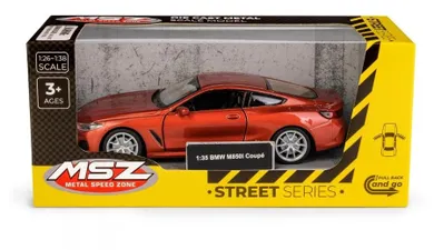 Daffi, MSZ, BMW M850i Coupé, pojazd, model metalowy, czerwony, 1:35