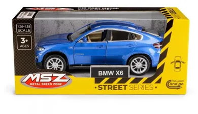 Daffi, MSZ, BMW X6, pojazd, model metalowy, niebieski, 1:32