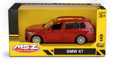 Daffi, MSZ, BMW X7, pojazd, model metalowy, czerwony, 5"
