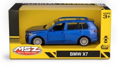 Daffi, MSZ, BMW X7, pojazd, model metalowy, niebieski, 5"