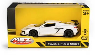 Daffi, MSZ, Chevrolet Corvette C8 Z06(2024), pojazd, model metalowy, biały, 5"